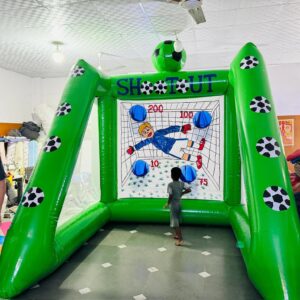 Football penalty shoot game with target goal inflatable