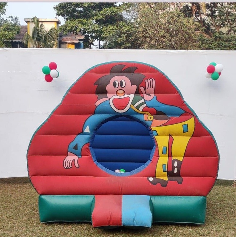 Joker-themed ball pool for kids with colorful plastic balls