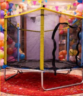Compact mini trampoline for fun jumping activity