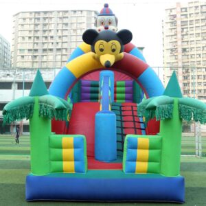 Mickey-themed single slide inflatable for kids
