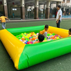 Kids ball pit with colorful plastic balls
