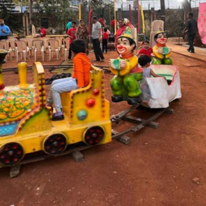 Colorful mini train for children’s entertainment